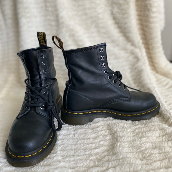 Dr. Martens Black Leather Women's Boots - Picture 2 of 11